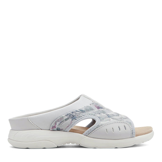 Easy Spirit Traciee Slip On Sandals - Grey/Light Green Floral