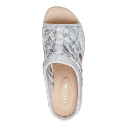Easy Spirit Traciee Slip On Sandals - Grey/Light Green Floral