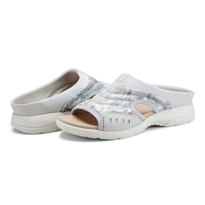 Easy Spirit Traciee Slip On Sandals - Grey/Light Green Floral