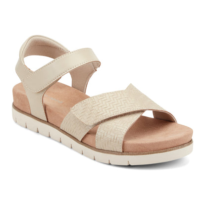 Easy Spirit Halley Strappy Sandals - Light Natural