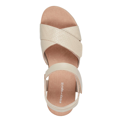 Easy Spirit Halley Strappy Sandals - Light Natural