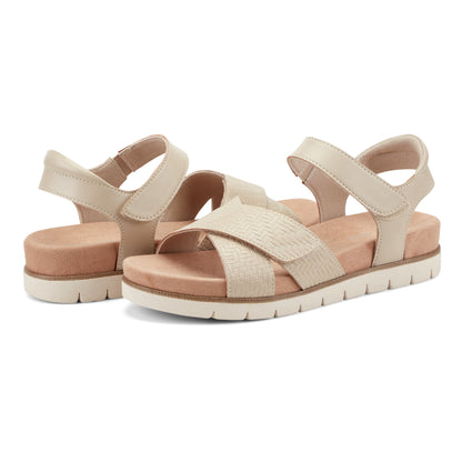 Easy Spirit Halley Strappy Sandals - Light Natural