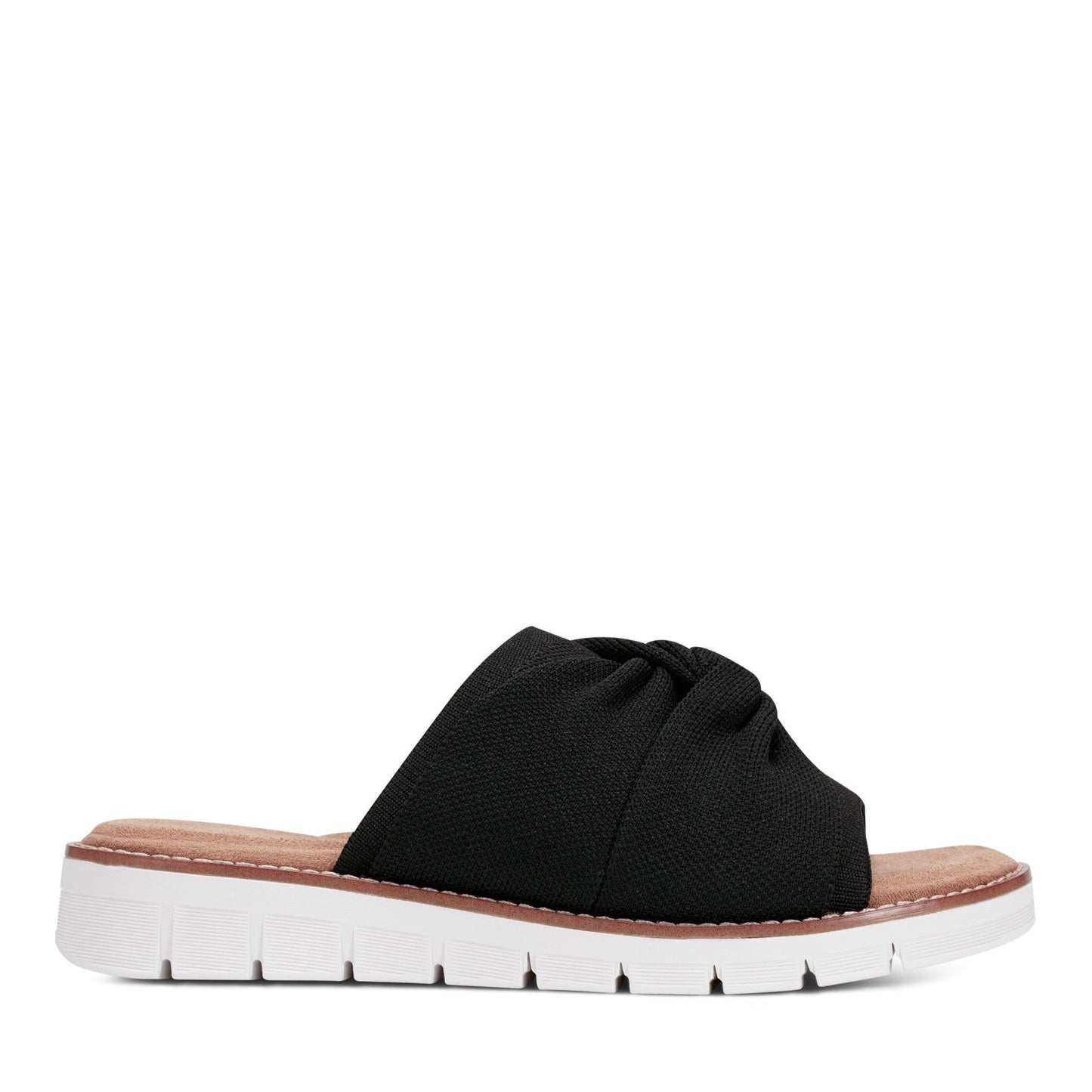 Easy Spirit Josy Knotted Slide Sandals - Black