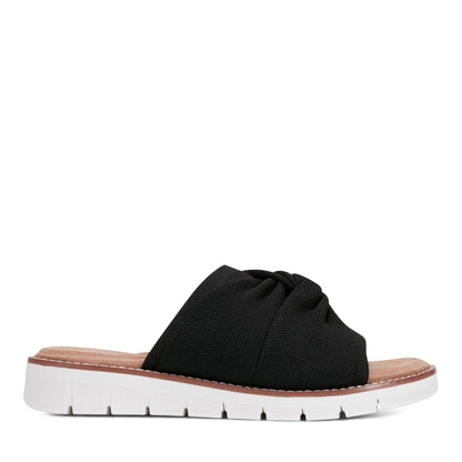 Easy Spirit Josy Knotted Slide Sandals - Black