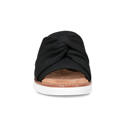 Easy Spirit Josy Knotted Slide Sandals - Black