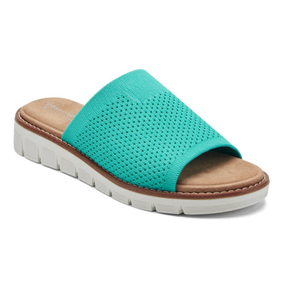 Easy Spirit Julisa Flat Sandals - Teal