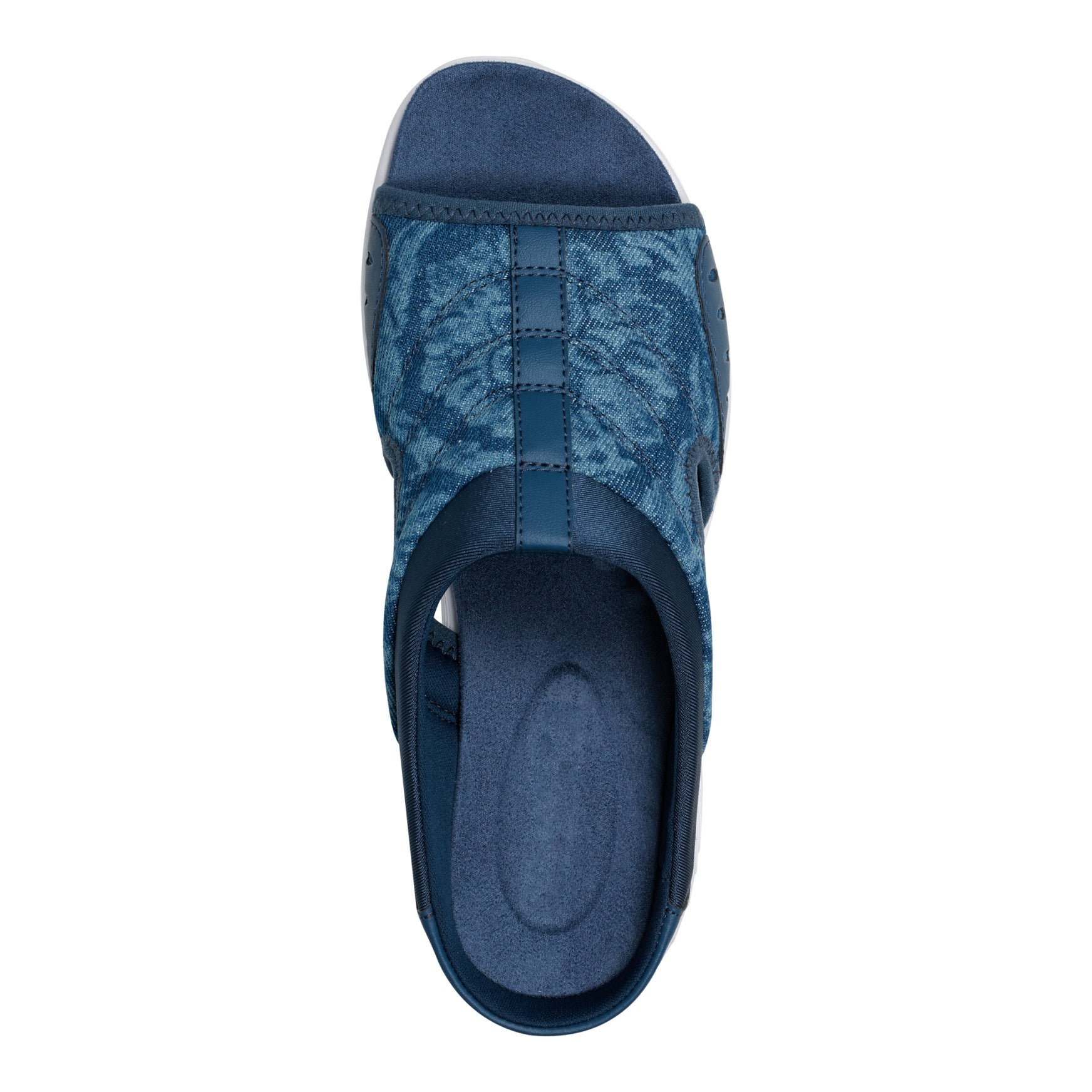 Easy Spirit Traciee Slip On Sandals - Denim Floral