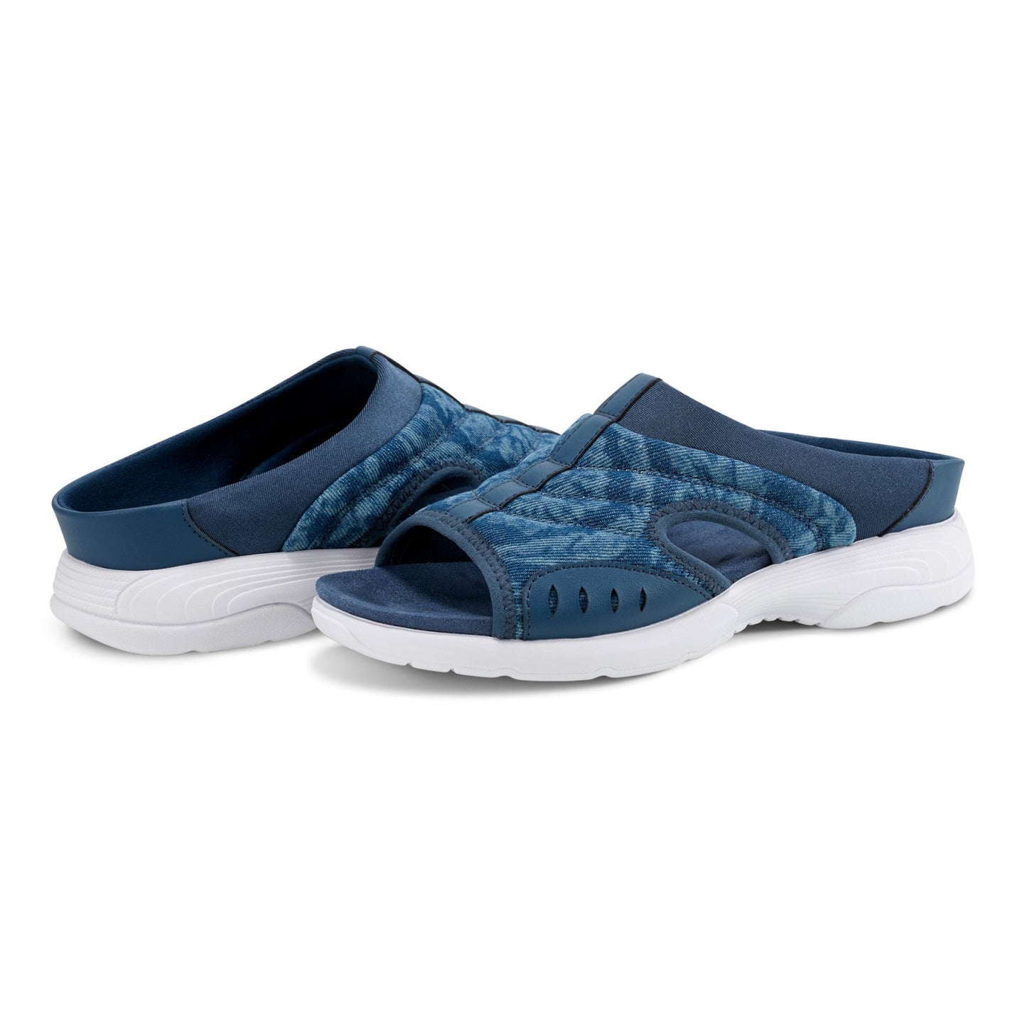 Easy Spirit Traciee Slip On Sandals - Denim Floral