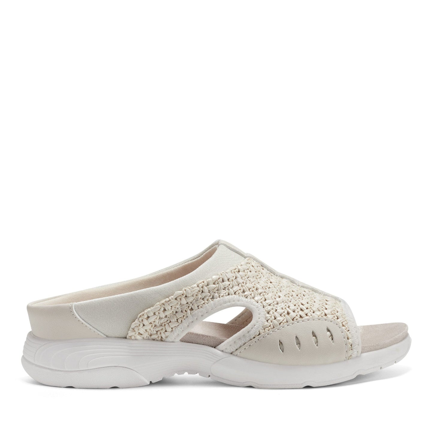 Easy Spirit Traciee Slip On Sandals - Ivory Raffia