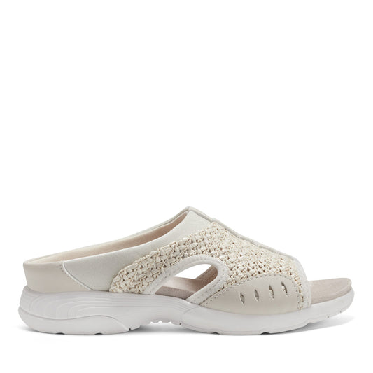 Easy Spirit Traciee Slip On Sandals - Ivory Raffia
