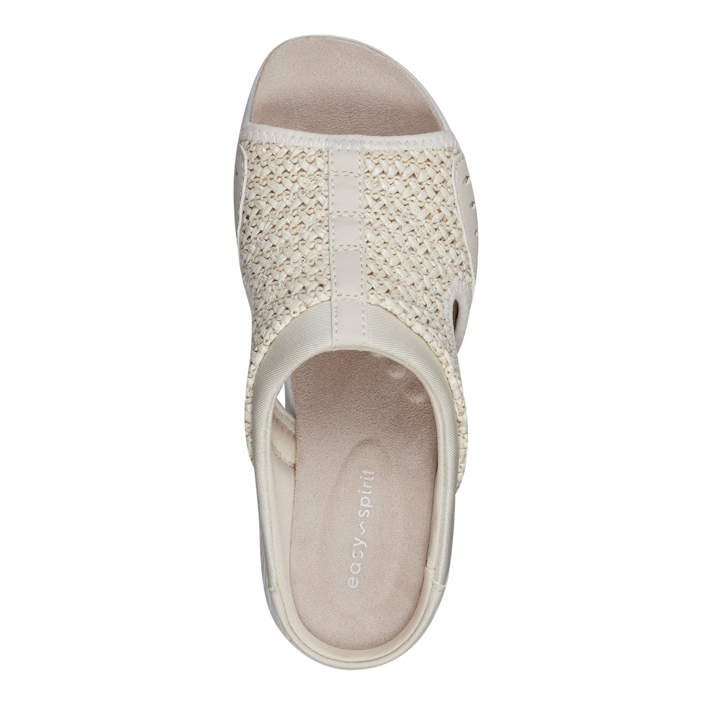 Easy Spirit Traciee Slip On Sandals - Ivory Raffia