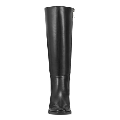 Easy Spirit Loretta Block Heel Casual Boots - Black Leather