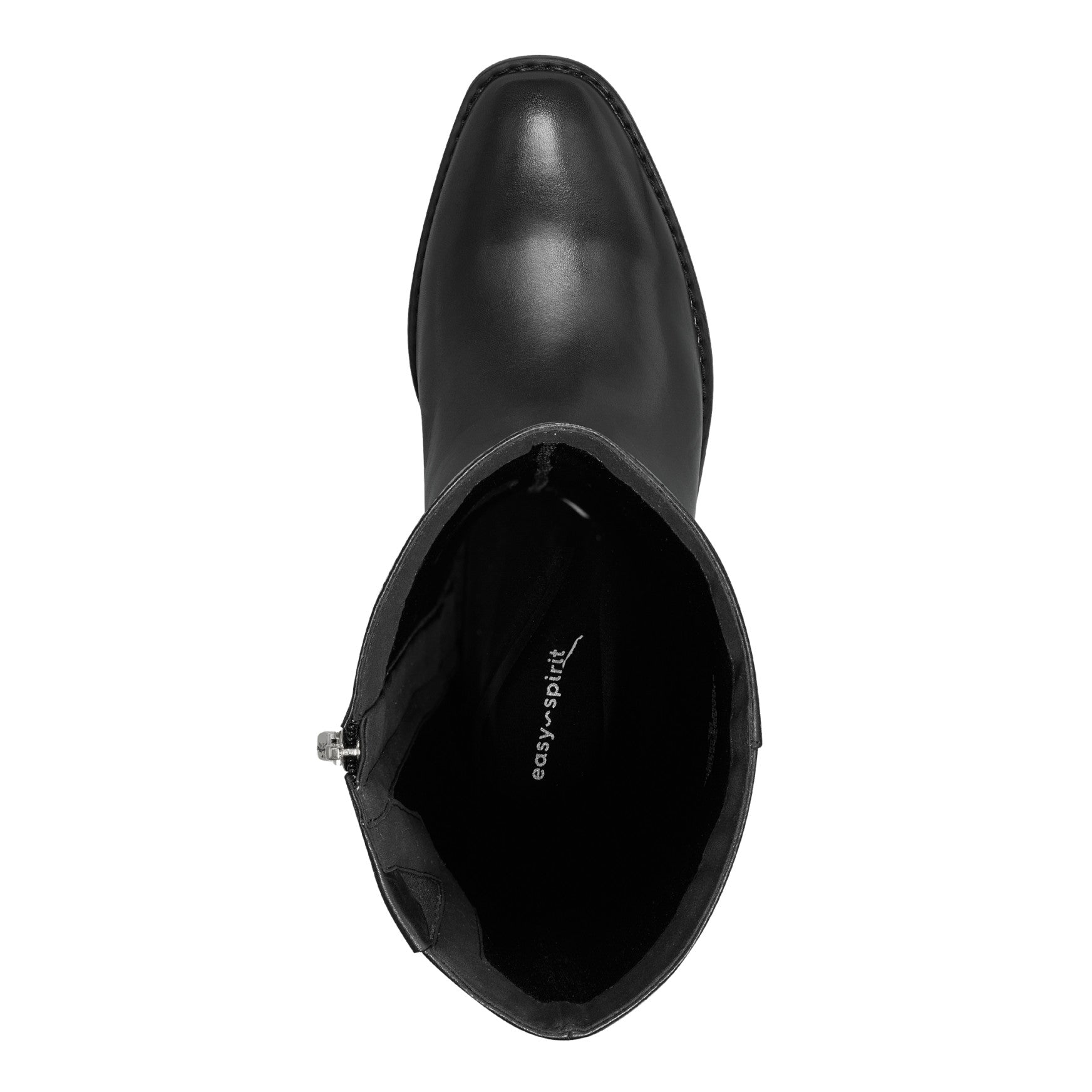 Easy Spirit Loretta Block Heel Casual Boots - Black Leather