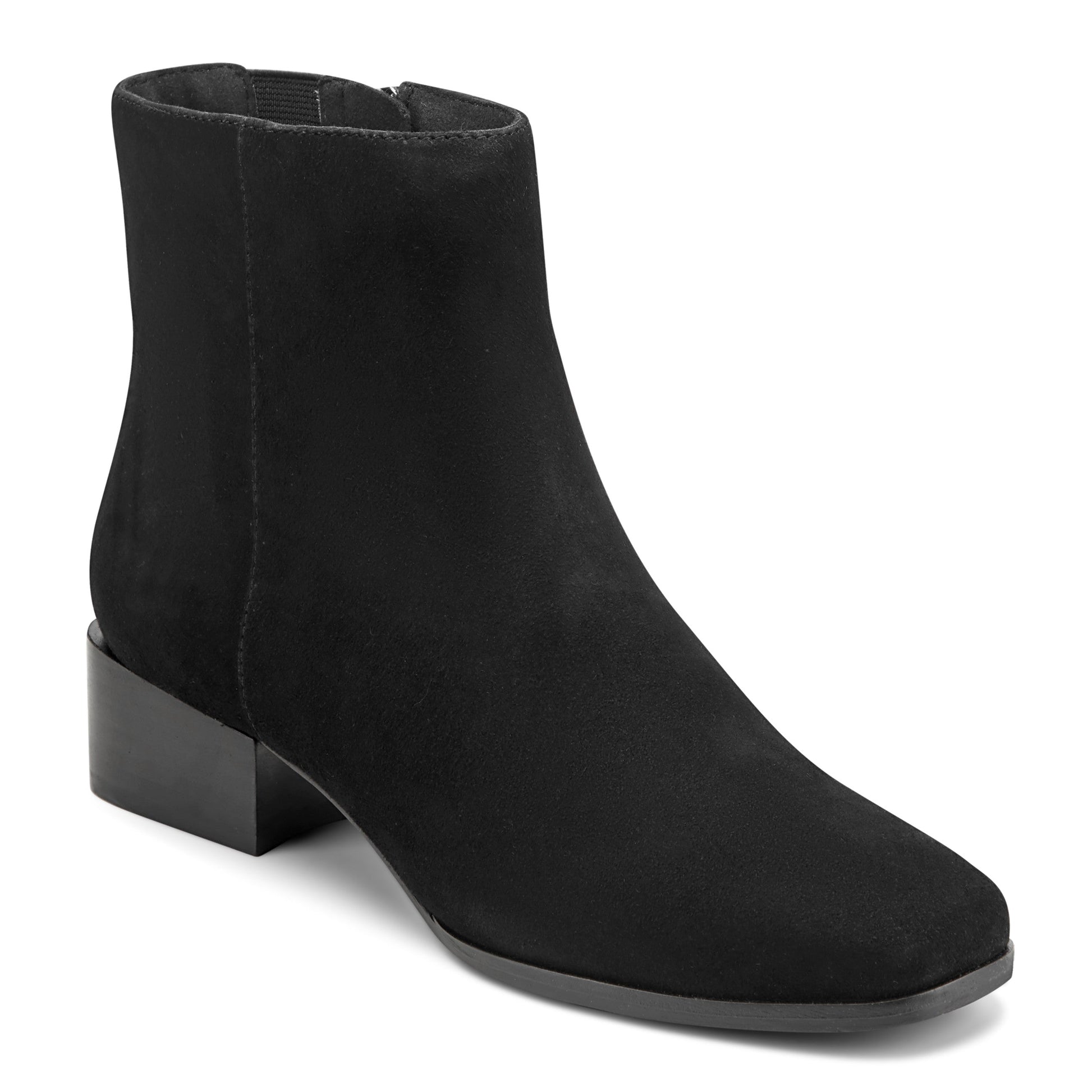 Easy Spirit Sidney Dress Booties - Black Suede
