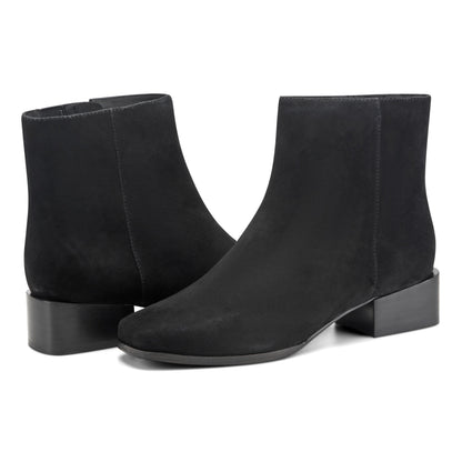 Easy Spirit Sidney Dress Booties - Black Suede