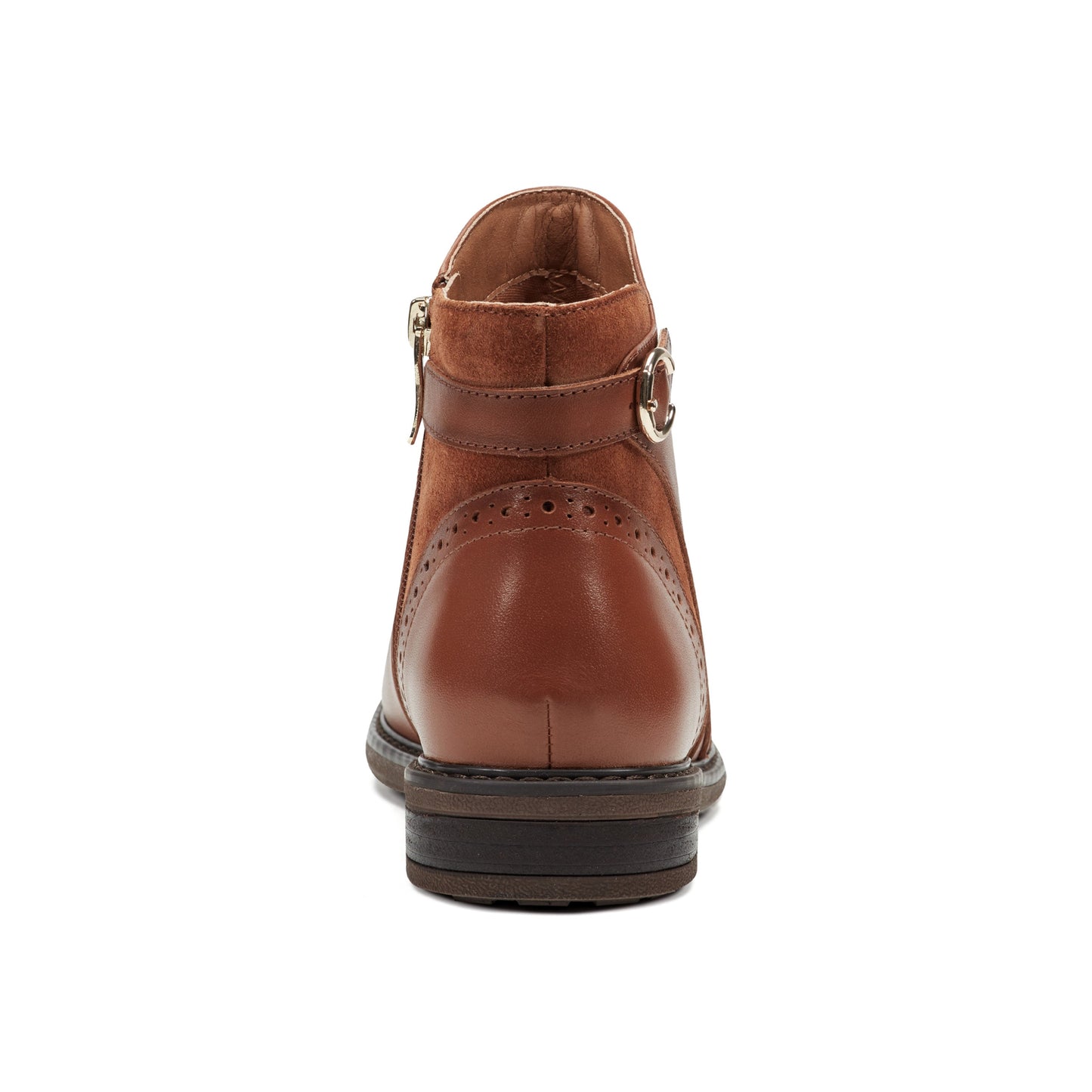 Easy Spirit Jalessa Casual Booties - Brown Leather