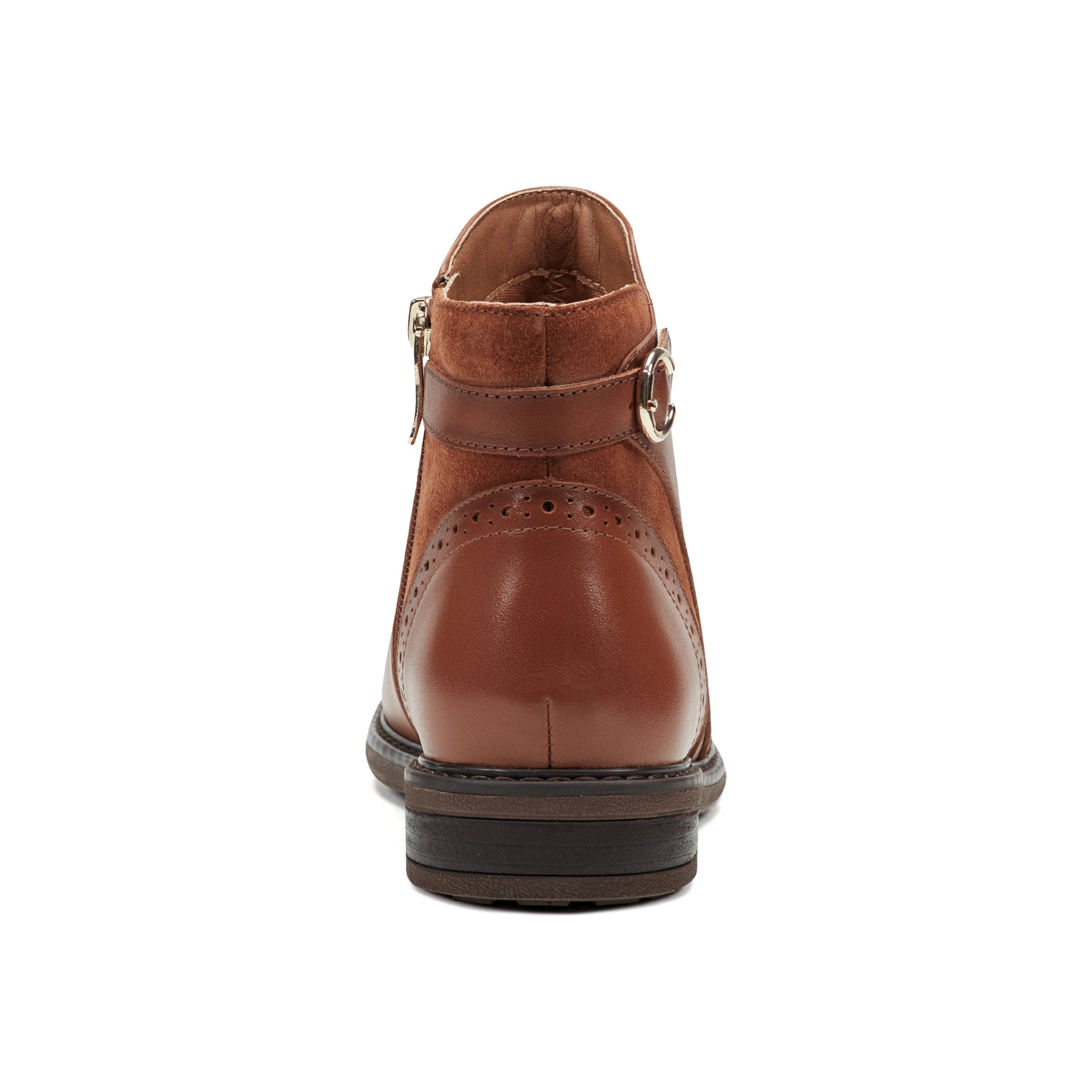 Easy Spirit Jalessa Casual Booties - Brown Leather
