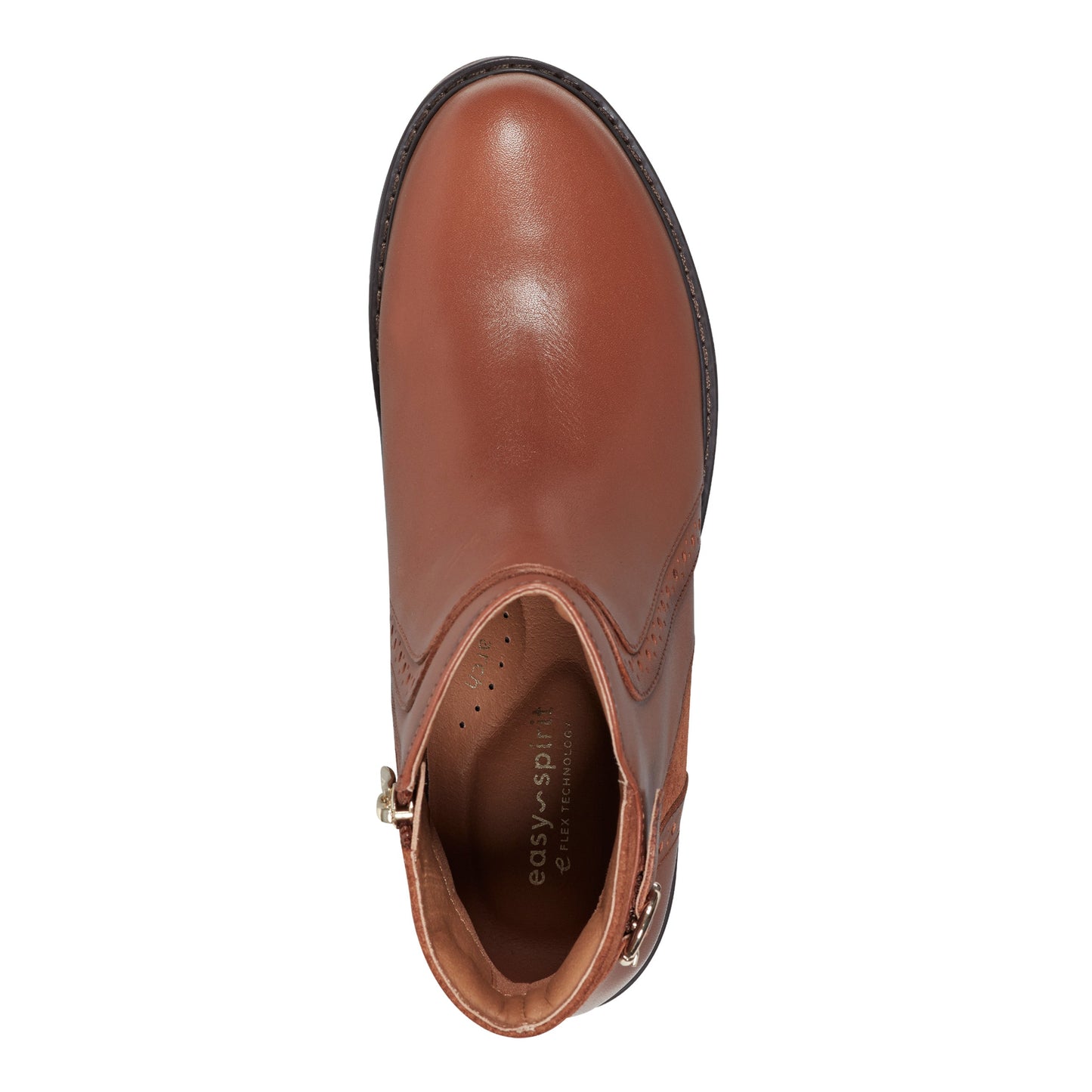 Easy Spirit Jalessa Casual Booties - Brown Leather