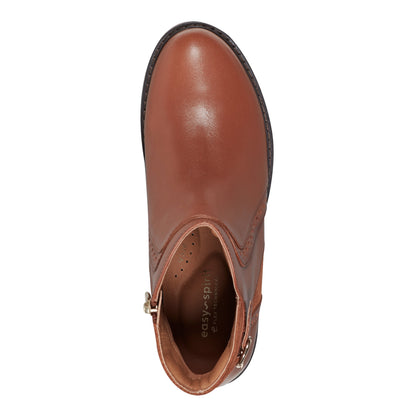 Easy Spirit Jalessa Casual Booties - Brown Leather