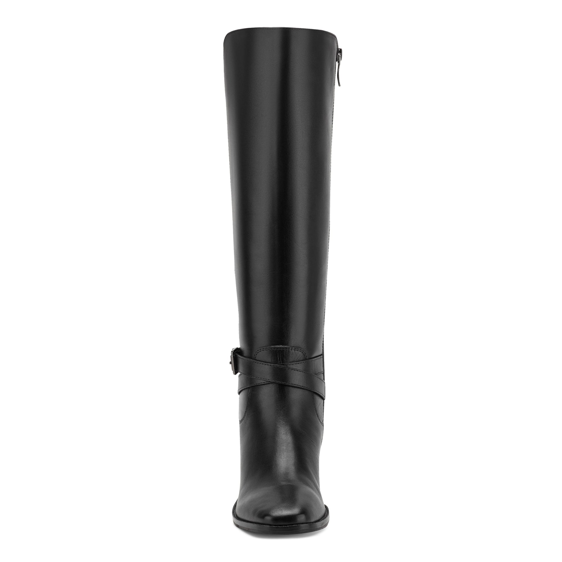Easy Spirit Noma Tall Shaft Boots - Black Leather/Elastic