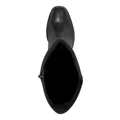 Easy Spirit Noma Tall Shaft Boots - Black Leather/Elastic