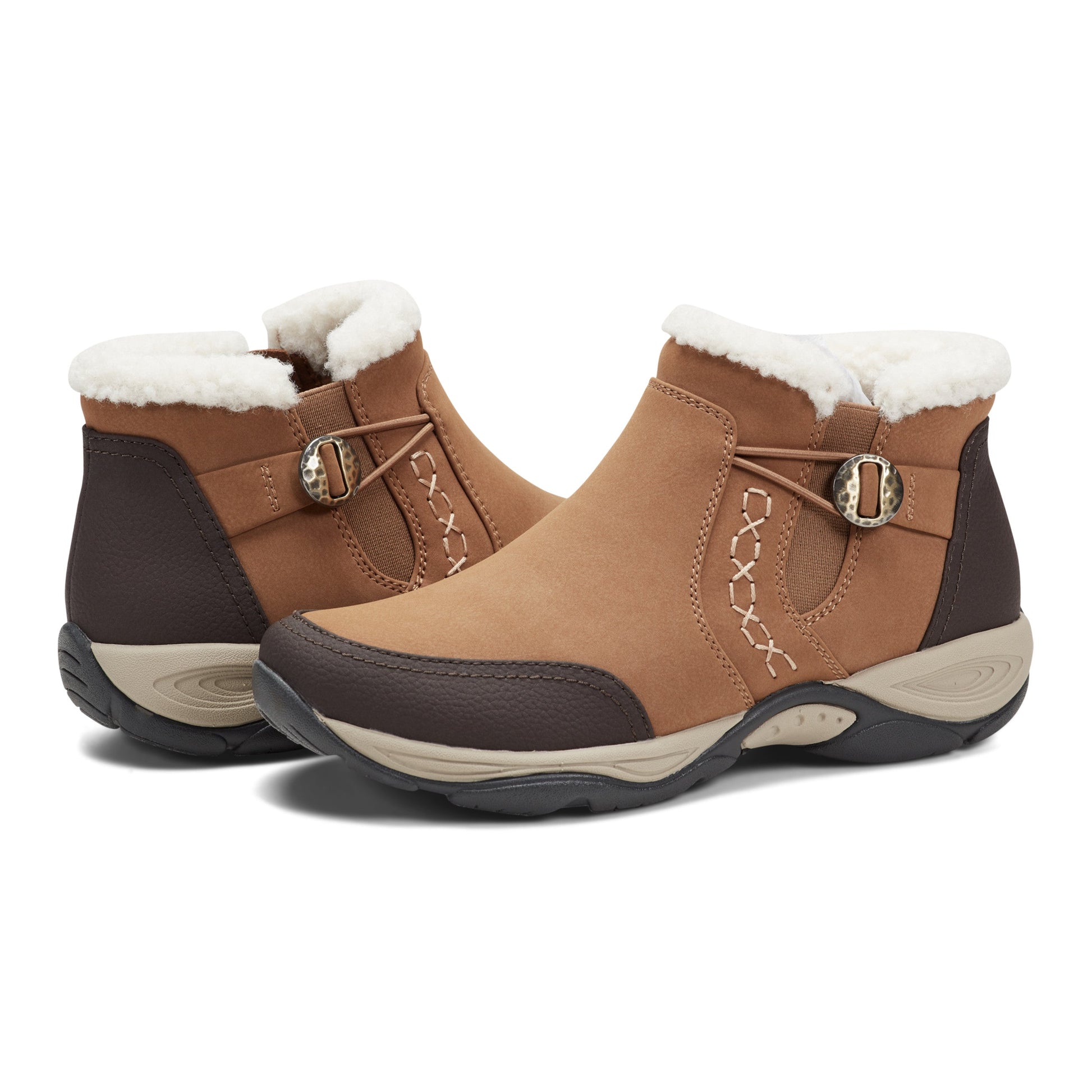 Easy Spirit Erique Cold Weather Booties - Brown/Black