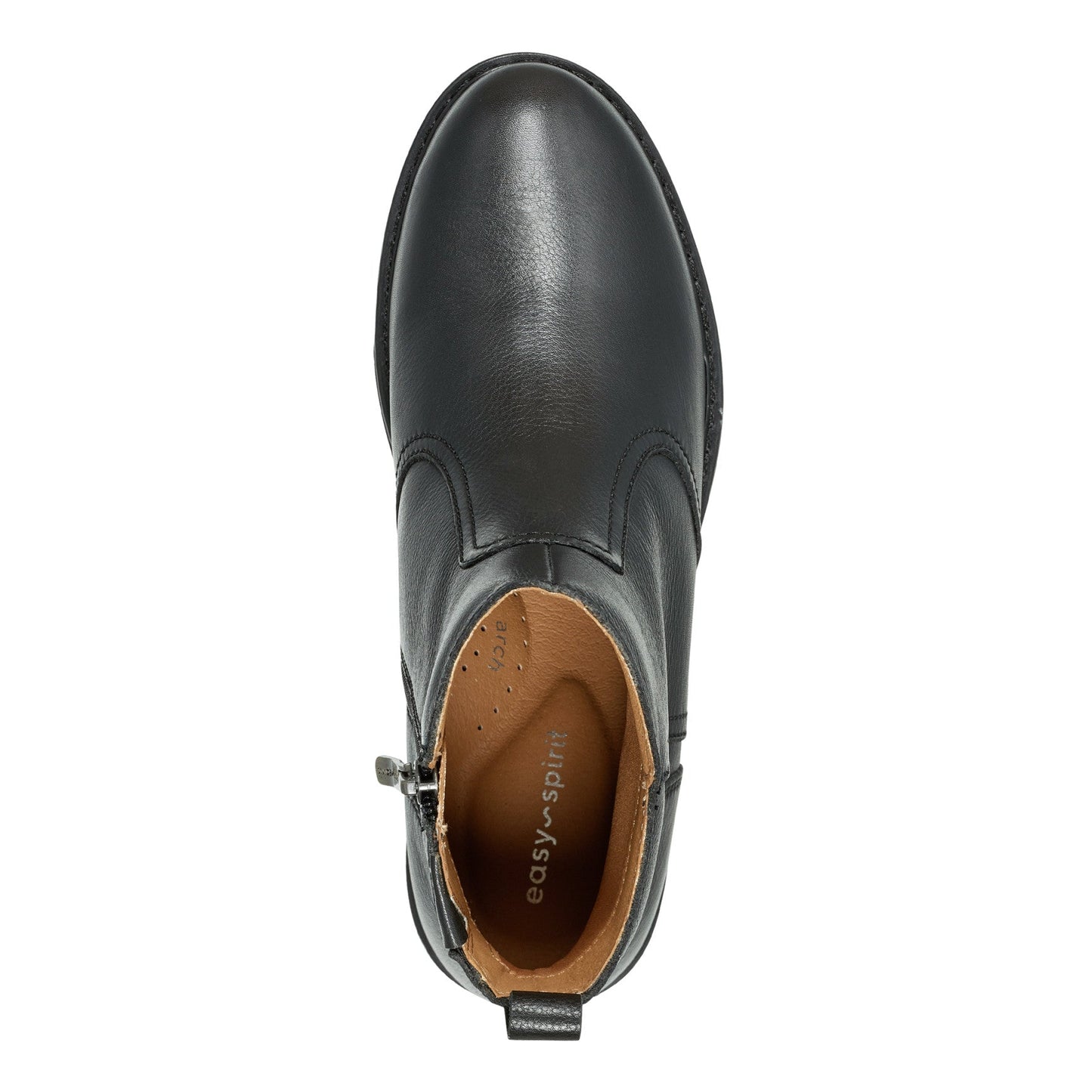 Easy Spirit Juna Casual Booties - Black Leather