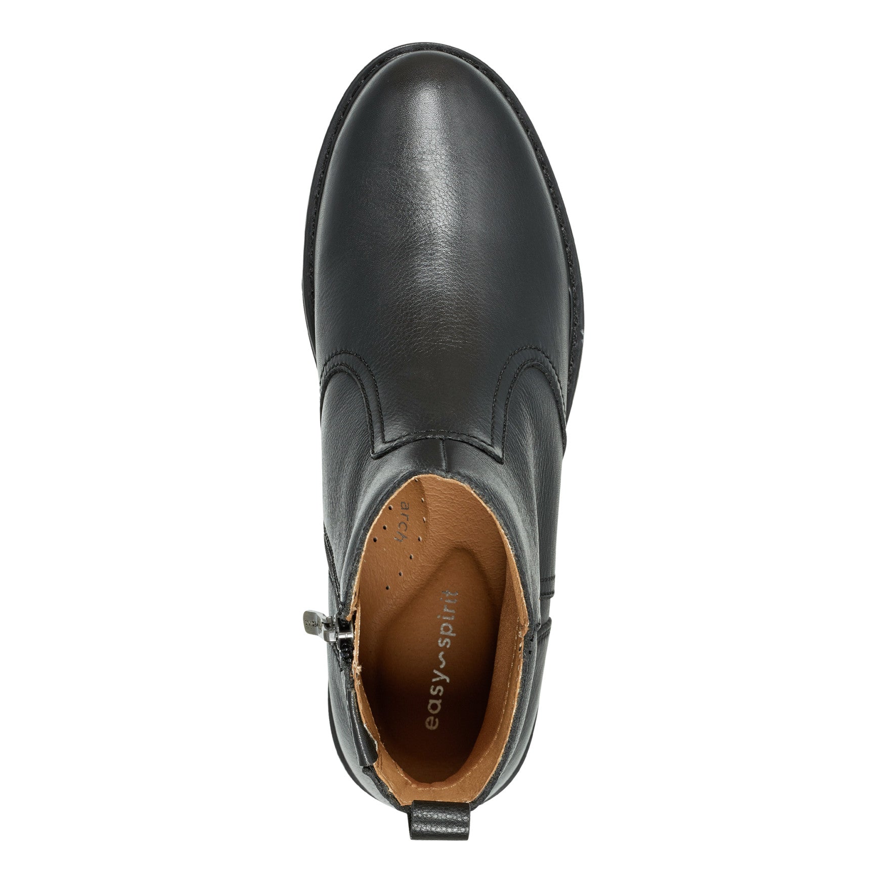 Easy Spirit Juna Casual Booties - Black Leather