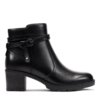 Easy Spirit Carter Ankle Booties - Black Leather