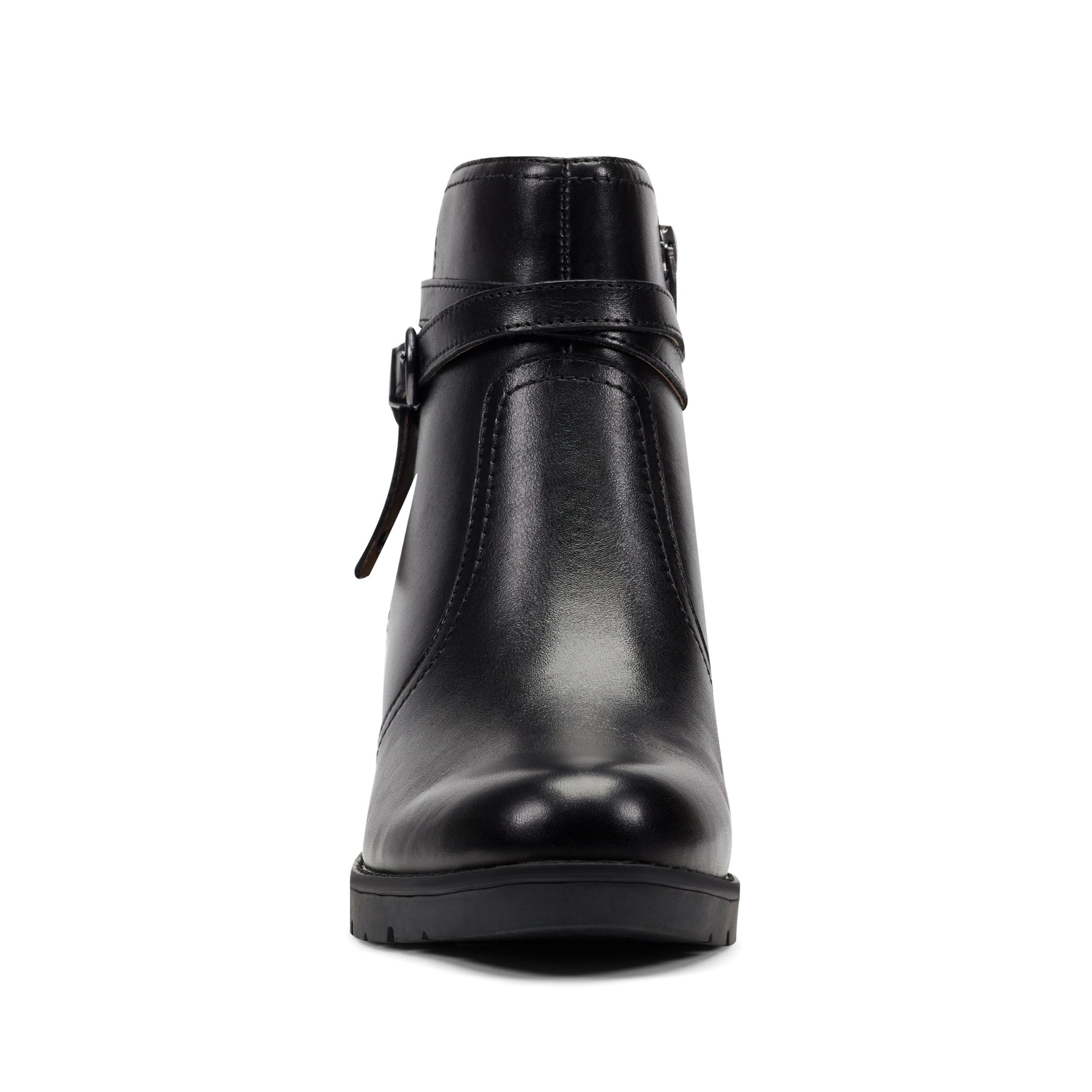 Easy Spirit Carter Ankle Booties - Black Leather