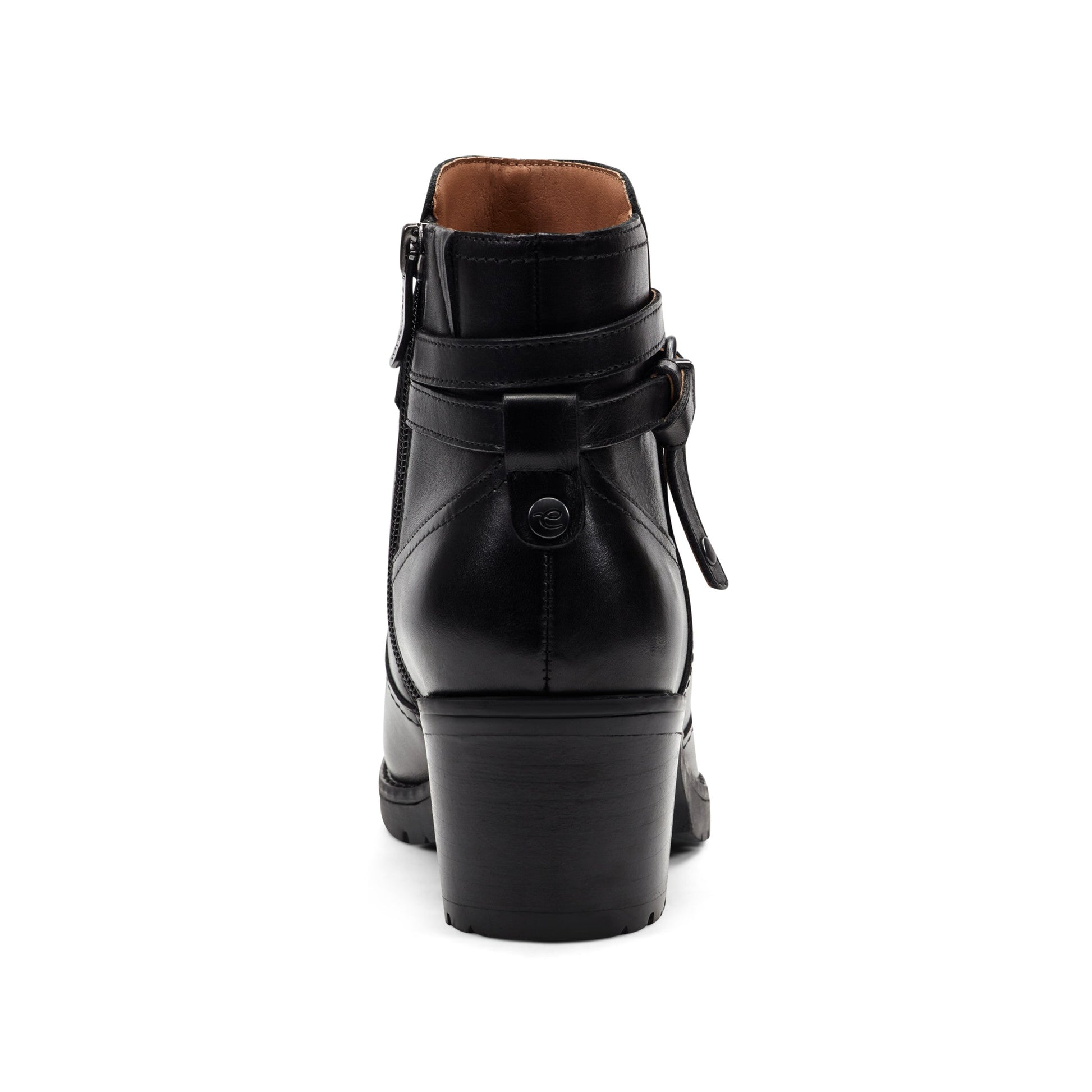 Easy Spirit Carter Ankle Booties - Black Leather