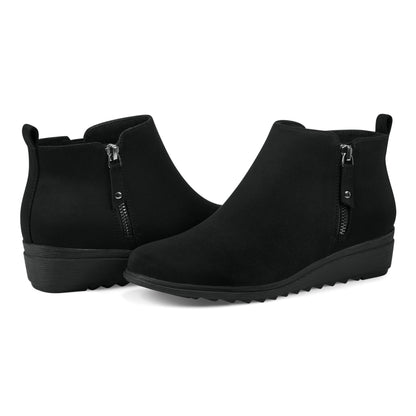 Easy Spirit Yena Casual Wedge Booties - Black Multi