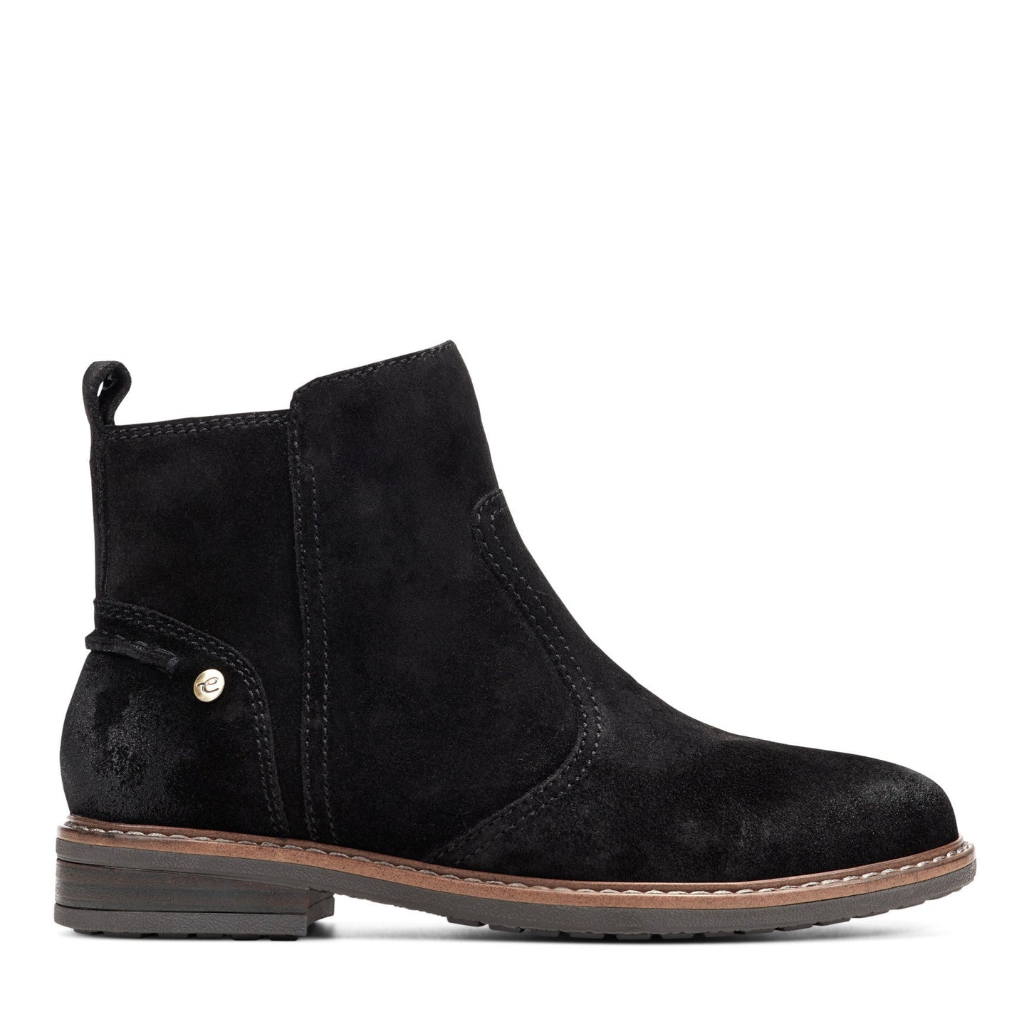 Easy Spirit Juna Casual Booties - Black Suede