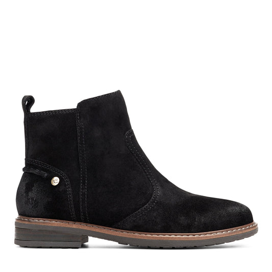 Easy Spirit Juna Casual Booties - Black Suede