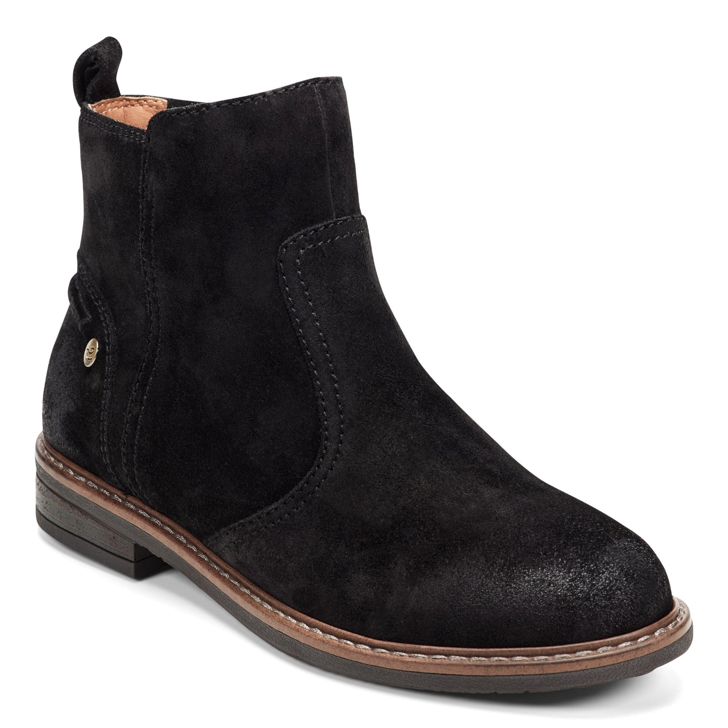 Easy Spirit Juna Casual Booties - Black Suede