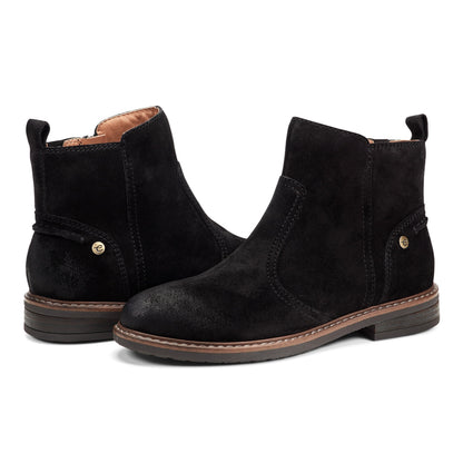 Easy Spirit Juna Casual Booties - Black Suede