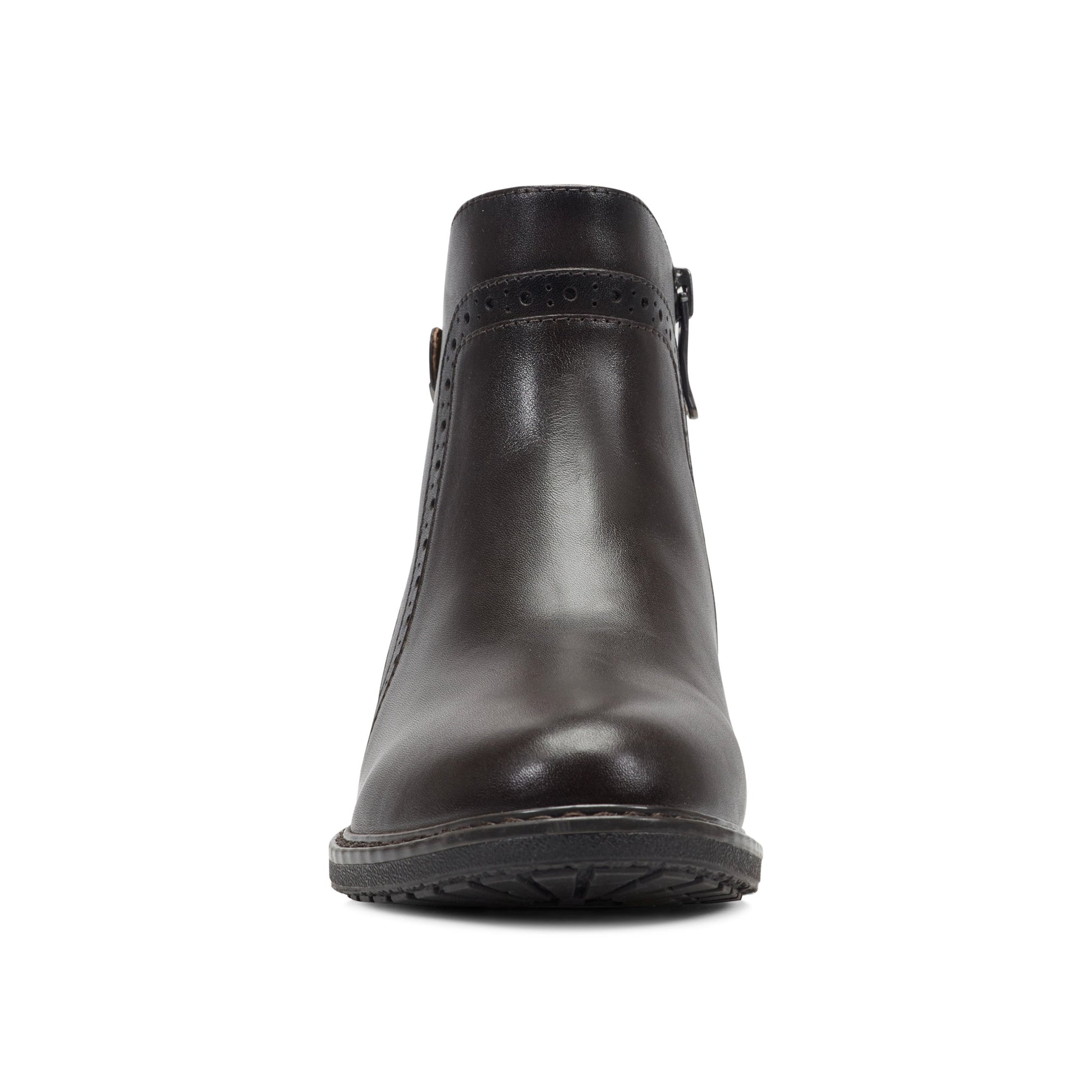 Easy Spirit Jalessa Casual Booties - Dark Brown Leather