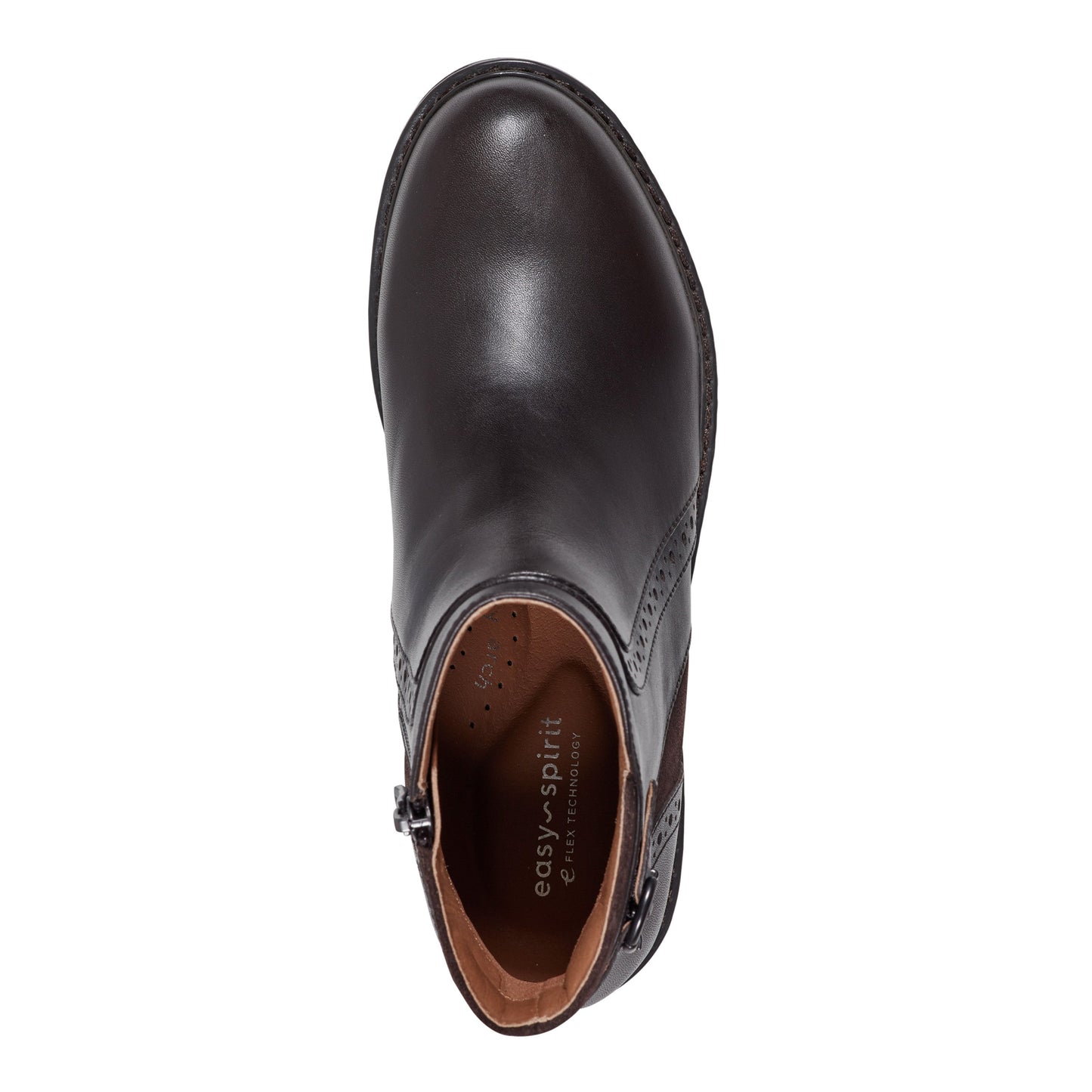 Easy Spirit Jalessa Casual Booties - Dark Brown Leather