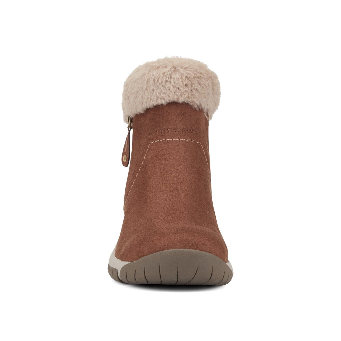 Easy Spirit Wisteria Suede Cold Weather Booties - Medium Brown Suede