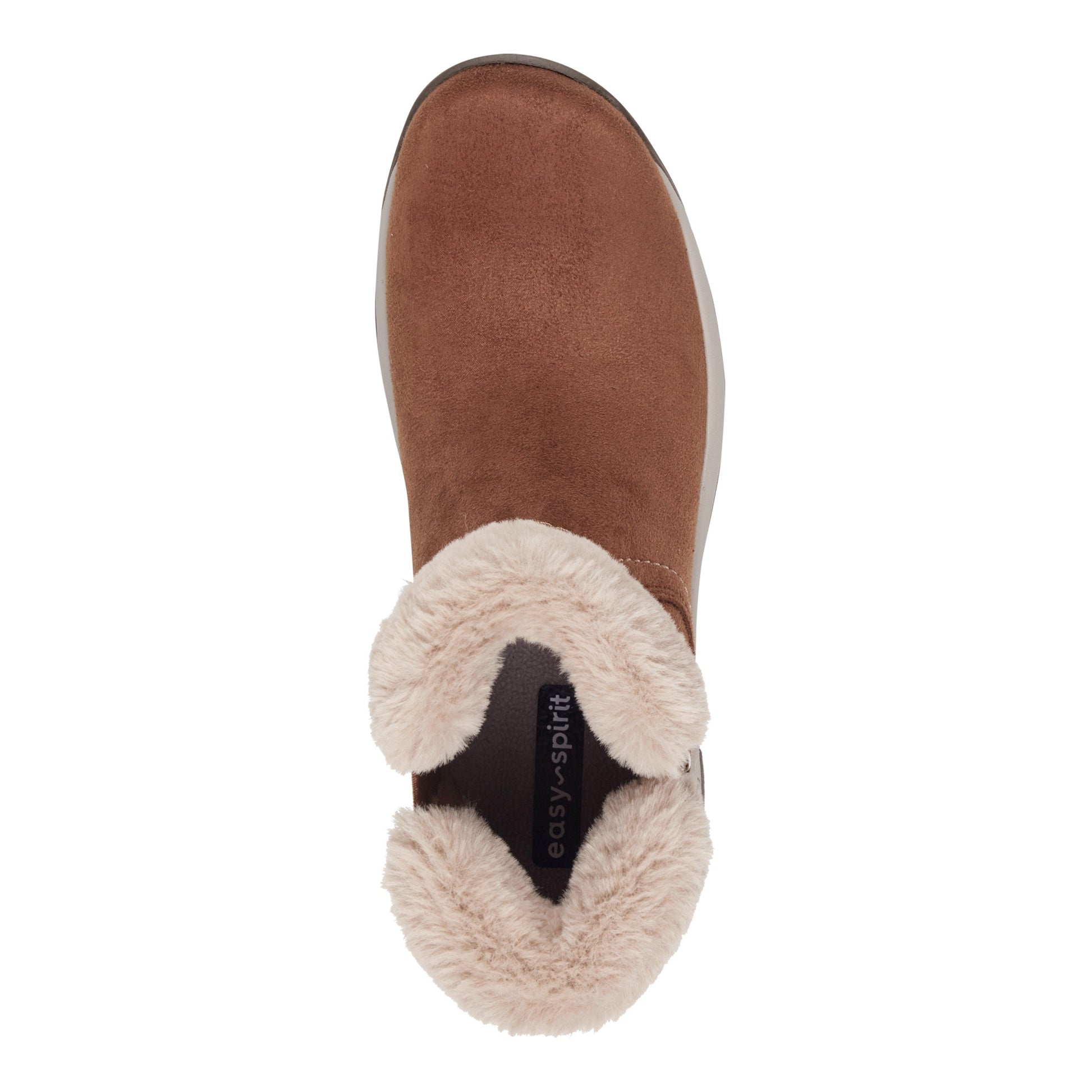 Easy Spirit Wisteria Suede Cold Weather Booties - Medium Brown Suede