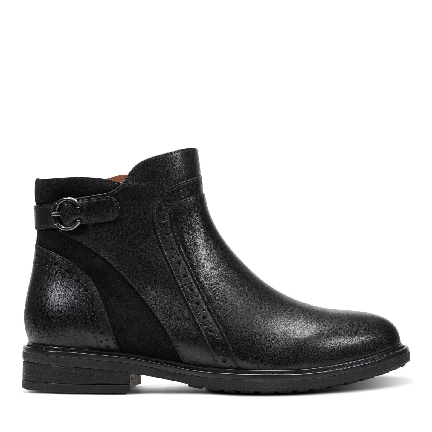 Easy Spirit Jalessa Casual Booties - Black Leather