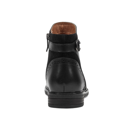 Easy Spirit Jalessa Casual Booties - Black Leather