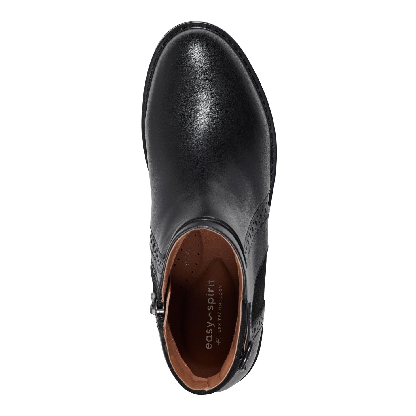 Easy Spirit Jalessa Casual Booties - Black Leather