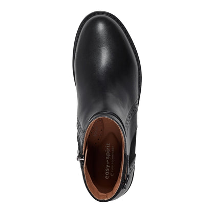 Easy Spirit Jalessa Casual Booties - Black Leather