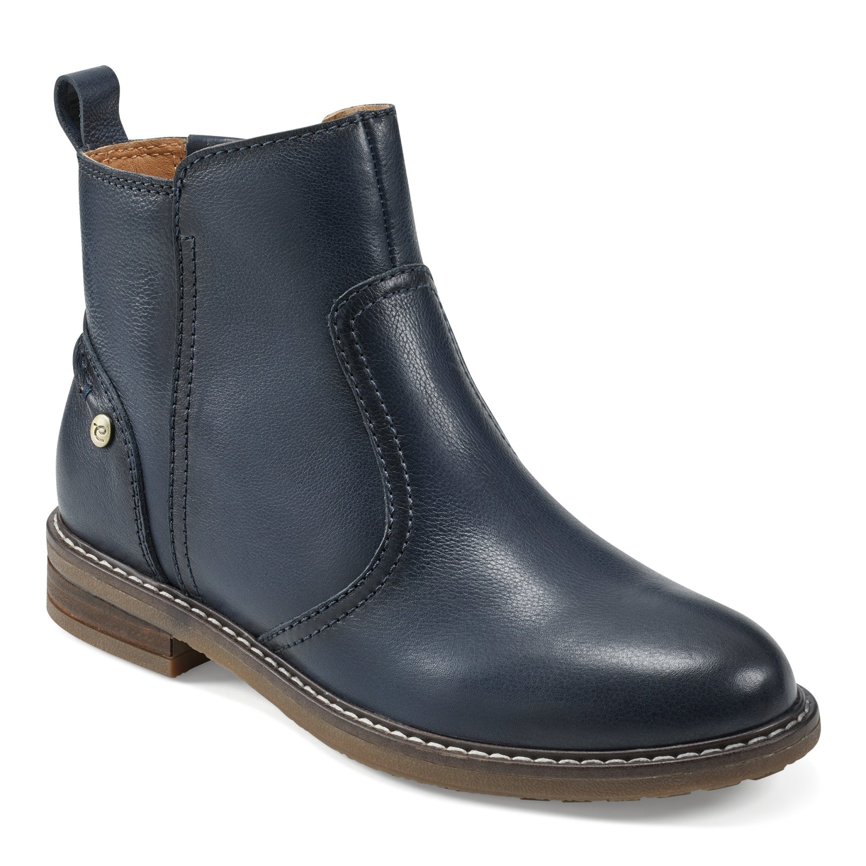 Easy Spirit Juna Casual Booties - Navy Leather