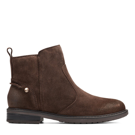 Easy Spirit Juna Casual Booties - Dark Brown Suede