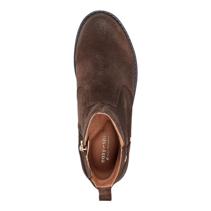 Easy Spirit Juna Casual Booties - Dark Brown Suede