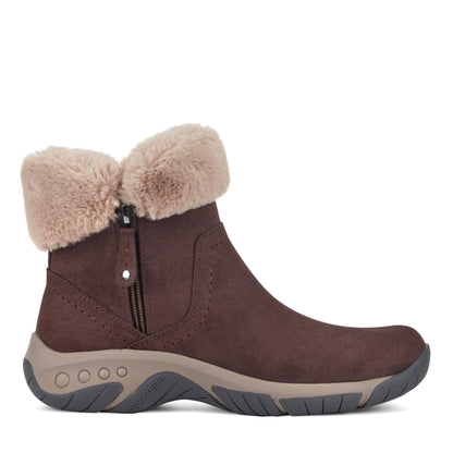 Easy Spirit Wisteria Suede Cold Weather Booties - Dark Brown Suede