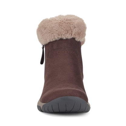 Easy Spirit Wisteria Suede Cold Weather Booties - Dark Brown Suede