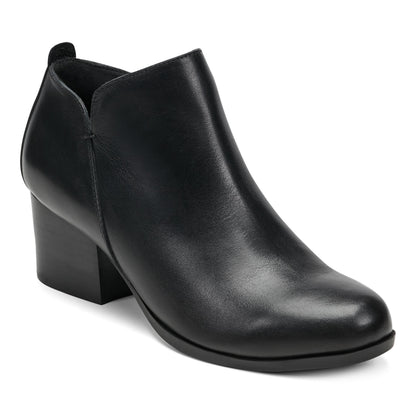Easy Spirit Georgina Ankle Booties - Black Leather